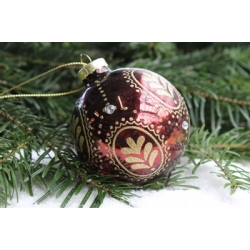 christmas ball, glass, ca 8cm diameter
